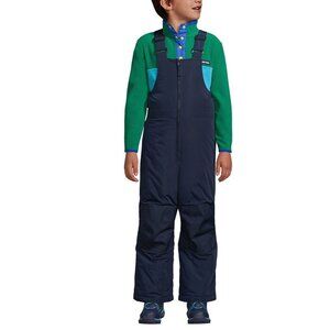 NEW! Lands End Toddler Waterproof  Iron Knee Insulated Snow Bib Blue SZ 2T